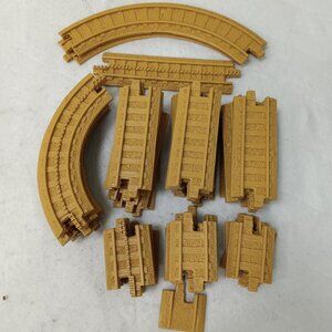 Fisher Price GeoTRAX Brown Tan Railway Tracks Straights and Curves Lot of 41